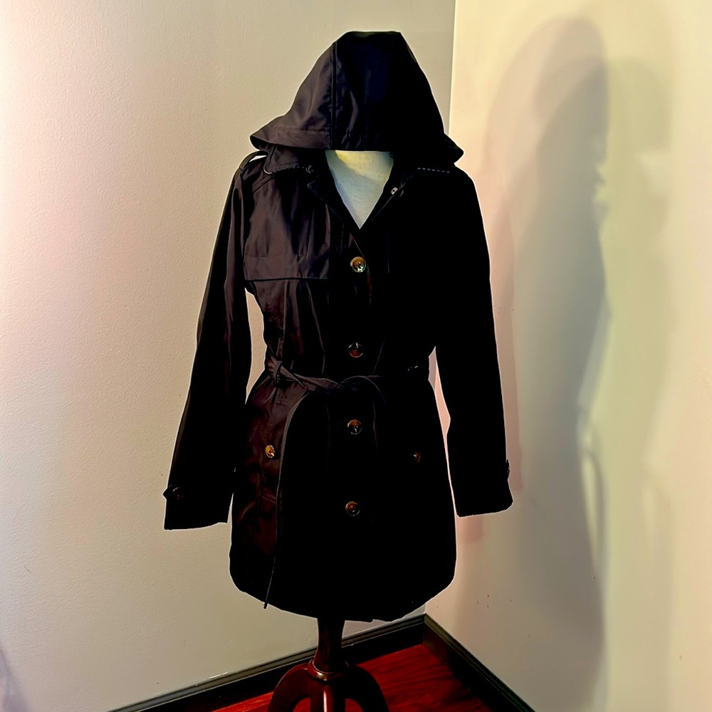 Weatherproof Hooded Raincoat - Navy